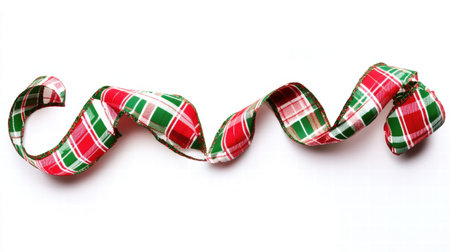 Colorful plaid bow perfect for decorating holiday gifts, adding charm and festive spirit with room for a personalized touch.の素材