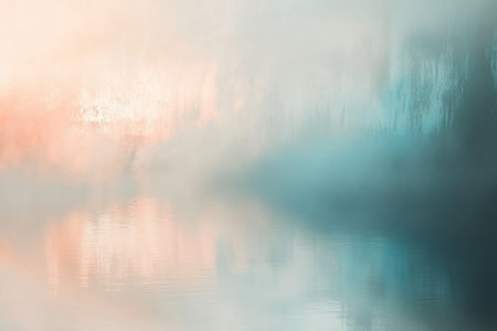 A softened reflection in a mirror captures indistinct feelings, inviting contemplation while providing an area for personal thoughts and ideas.の素材