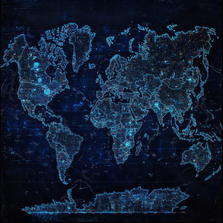 Zones of viral spread across the world are highlighted on a map, showing regions impacted by outbreaks and health concerns.の素材