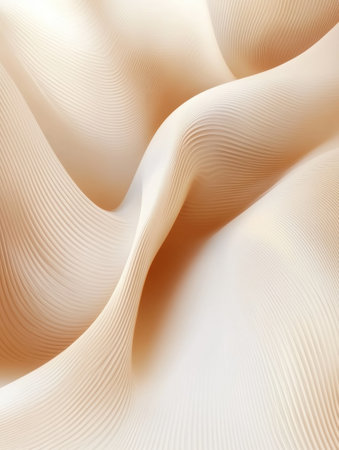 A gentle wave of soft fabric undulates smoothly, showing delicate texture and subtle hues in well distributed natural light.の素材