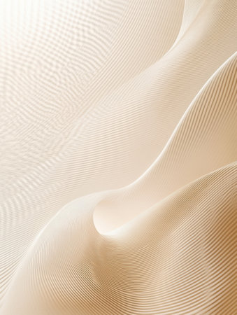 Smooth, flowing sand dunes capture the essence of tranquility and natures artistry under bright sunlight.の素材