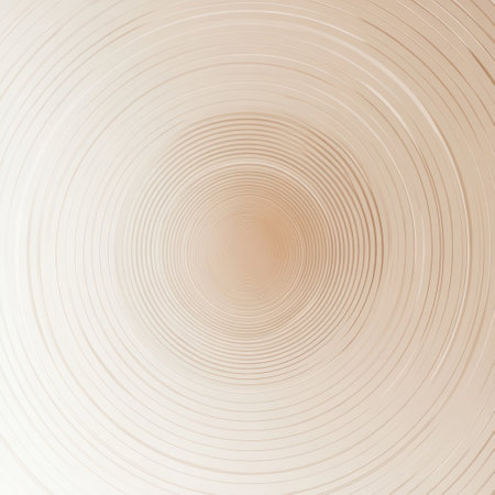 Concentric circles draw the eye inward, showing a minimalistic design with a light color palette that evokes tranquility.の素材
