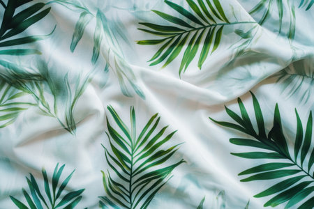 Vibrant tropical patterns adorn soft summer fabrics, ideal for creating breezy outfits and refreshing home accents during sunny days.の素材