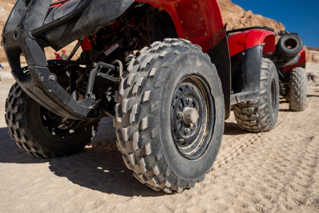 Experience the thrill of riding quad motorbikes through the stunning landscapes of the Sinai desert...