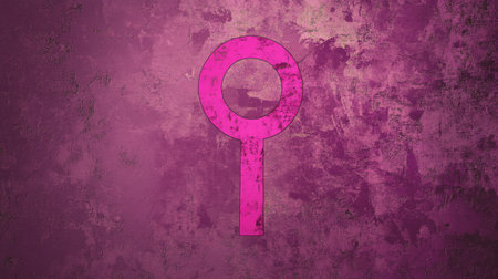 Vibrant concert poster features a woman illustration on a purple backdrop, celebrating International Womens Day with a strong message.の素材