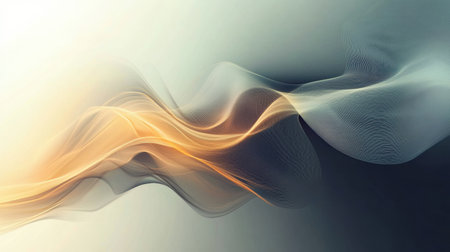 Soft waves of color blend seamlessly, creating a mesmerizing abstract design with dynamic movement and a calming atmosphere.の素材