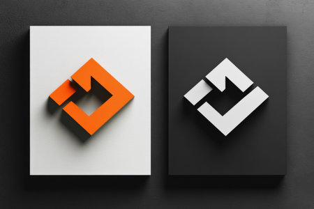 Visual contrast between an outdated logo design and a modern sleek version illustrates the evolution of branding concepts.の素材