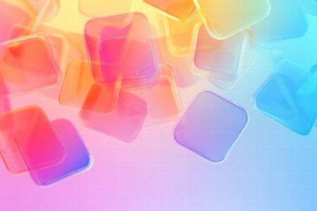 Soft pastel shapes blend seamlessly to form a colorful backdrop, perfect for creative endeavors and artistic inspirations.の素材