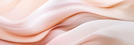 Delicate fabric flows gracefully, exhibiting smooth curves and softness in shades of pale colors under soft lighting.の素材