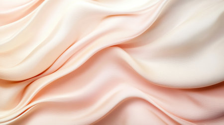 Gentle folds of smooth fabric create a calming visual display with soft pastel colors blending seamlessly, evoking a peaceful ambiance.の素材