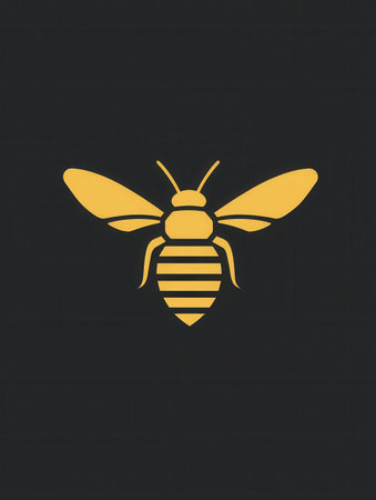 This logo showcases a minimalist honeycomb design in golden honey shades, reflecting natural branding with a modern feel.の素材