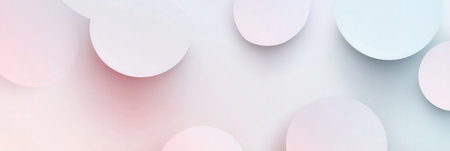 Soft overlapping geometric shapes create a clean and elegant background, ideal for various creative resources and design purposes.の素材
