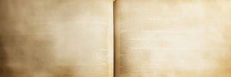 Cream and brown tones create a scholarly background, with a prominent fold enhancing the design for text in an inviting layout.の素材