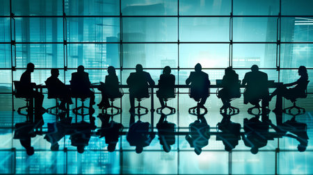 Participants focus on effective business strategies, exchanging ideas and insights in a professional setting, fostering collaboration and innovation.の素材