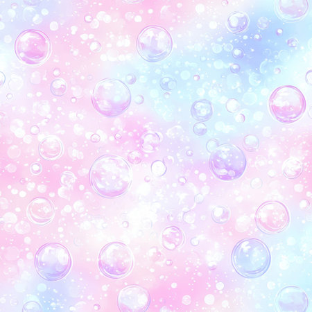 Soft, transparent air bubbles drift gracefully across a smooth gradient backdrop of pastel hues, creating a serene and enchanting underwater feel.の素材