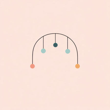 Clean and modern logo showcases a string of festive lights in an arch design, set against a soft pastel background, perfect for seasonal celebrations.の素材