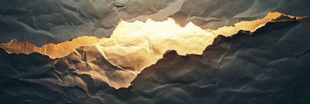 A torn political document is illuminated dramatically, symbolizing the themes of change, protest, and political transformation in a powerful visual statement.の素材