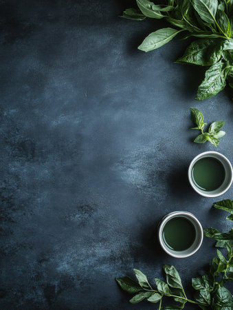 Vibrant organic vegetables are artistically displayed on dark slate, highlighting their textures and colors in an elegant, farm-to-table setting.の素材