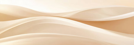 Experience the serene beauty of soft sand dunes characterized by gentle shadows and a neutral beige palette, creating a soothing desert environment.の素材