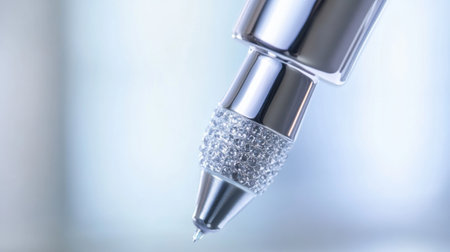 Diamond microdermabrasion device works on skin surface to exfoliate and enhance texture, delivering a smooth and healthy appearance.の素材