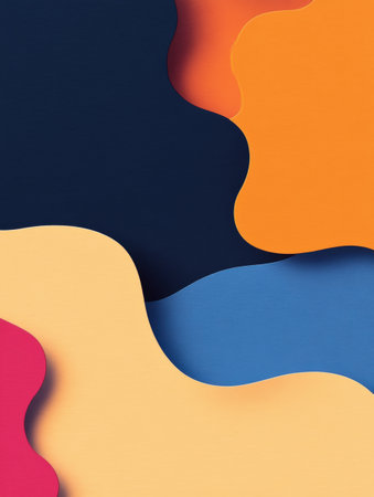 Minimalist label sticker shapes with colorful backgrounds and rounded abstract forms provide a creative space for text in a modern design approach.の素材