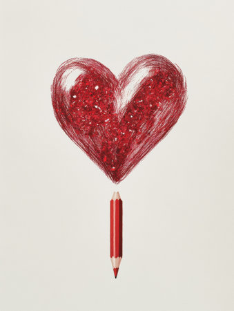 A red pencil marks a checkbox on ballot paper highlighting the importance of voting and personal choice in a simple yet impactful political visualの素材