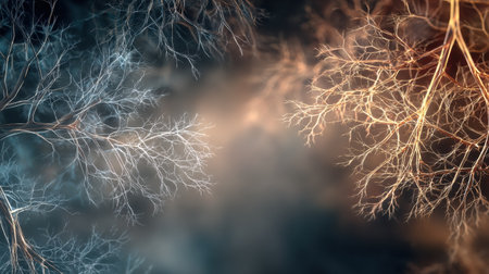 This visual representation shows the intricate details of lungs with visible cracks and smoke-like veins, highlighting potential respiratory concerns.の素材