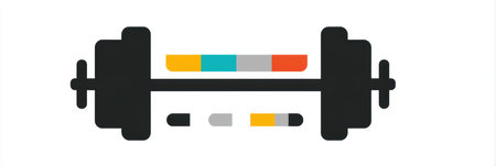 This strength meter infographic illustrates a stylized flex icon, presenting essential information for fitness enthusiasts and workout routines.の素材