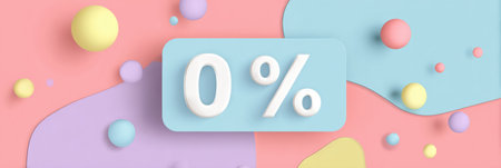 A vibrant pastel background features a bold discount percentage prominently displayed, creating an eye-catching visual perfect for promotional marketing effortsの素材