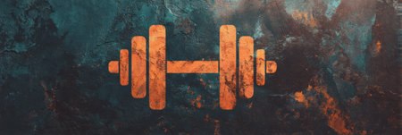 Modern Fitness Gym Logo Showcasing Abstract Muscle Texture in Vibrant Colors for a Dynamic and Energetic Lookの素材