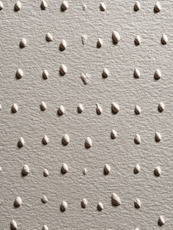 Smooth monochrome cardboard serves as a backdrop featuring an intricate pattern of tiny egg stamps, creating a visually appealing texture for design projects.の素材
