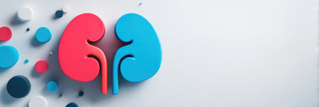 This logo mockup features a kidney graphic on a clean white background, reflecting a professional style suited for healthcare.の素材