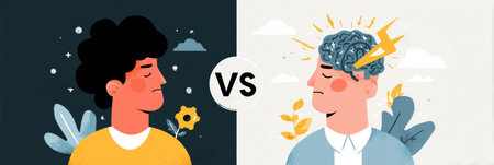 This infographic illustrates the differences between growth mindset and fixed mindset, showing their impact on personal development and learning.の素材