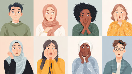 This infographic highlights mental health stigma in minority communities, presenting common myths and facts to foster understanding and promote awareness.の素材