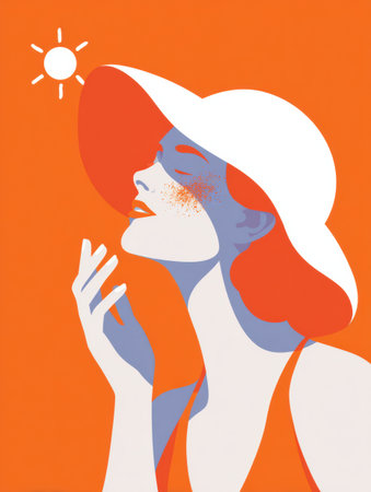 This infographic highlights daily sunscreen use benefits, emphasizing skin protection, anti-aging effects, and healthy skin habits.の素材