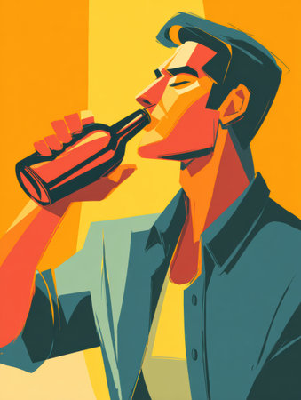 The Infographic provides practical tips for men to reduce alcohol intake, promoting healthier habits in various social settings and encouraging mental choices.の素材