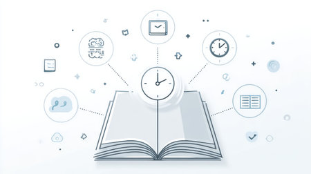 Discover how reading regularly enhances knowledge, reduces stress, improves focus and boosts creativity through this concise infographic with engaging visuals.の素材