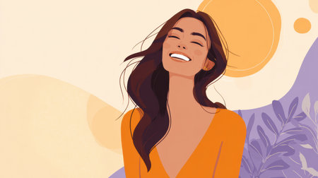 This infographic illustrates the various benefits of smiling for both physical health and mental well-being, promoting a happier lifestyle.の素材