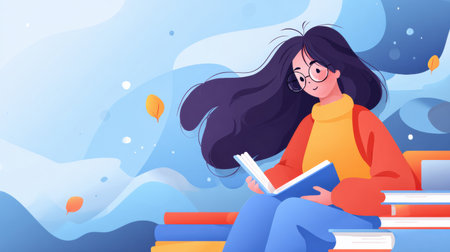 Infographic highlights key habits of successful learners consistent studying, engagement, and self-motivation for personal growth.の素材