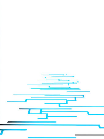 Stylized court lines transform into bracket paths against a pristine white backdrop, showing a creative and modern design approach.の素材