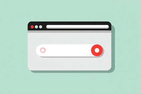 A distorted static icon appears in a web browser tab, occupying the top area with a clean, minimal design and light pastel background.の素材