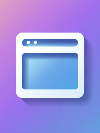 A web browser tab shows a static distorted icon at the top with blue and purple gradient background, conveying a digital design aesthetic and a sense of glitch.の素材