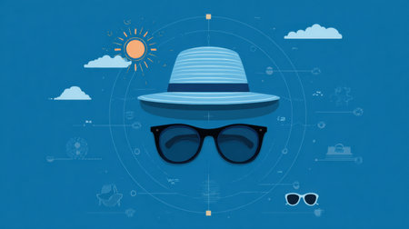 Understanding how sunglasses and hats shield your eyes from harmful UV rays during outdoor activities is essential for eye health and protection.の素材