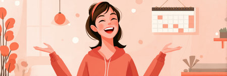 Learn to design a joy-focused calendar that highlights positive activities, boosts well-being, and brings happiness into your daily life.の素材