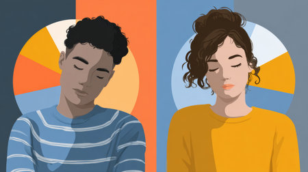 This infographic compares depression prevalence and treatment rates among different ethnic groups, highlighting key statistics.の素材