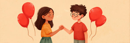 Children learn to introduce themselves to new classmates, building friendships with confidence through engaging activities and supportive interactions.の素材