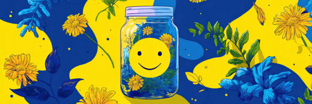 Learn how to craft a happiness jar filled with cheerful memories and uplifting moments to brighten your days at home, perfect for any time of the yearの素材