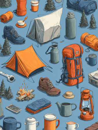 Families can discover must-have camping items like tents, cooking gear, and camping accessories to create memorable backyard experiences.の素材