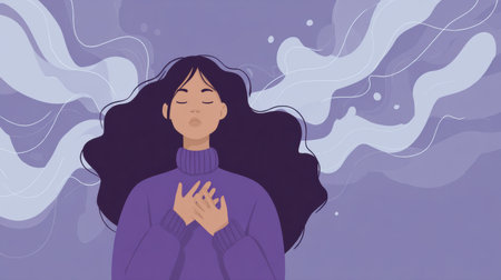 Learn effective breathing exercises to use during crisis moments, helping to calm the mind and reduce anxiety for improved emotional health and focus.の素材