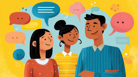 This infographic shares tips for enhancing communication between parents and teachers to boost collaboration and student success.の素材